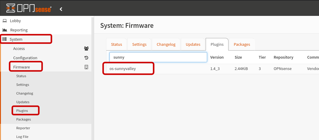 Installazione del plugin che abilita il repository Sunny Valley Networks